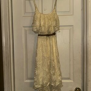 Elegant Cream Lace Dress